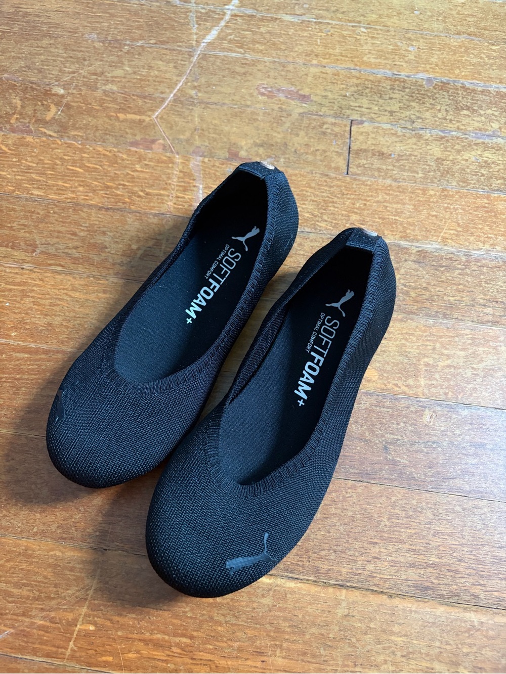 Puma Black SoftFoam+ Knit Ballet Flats